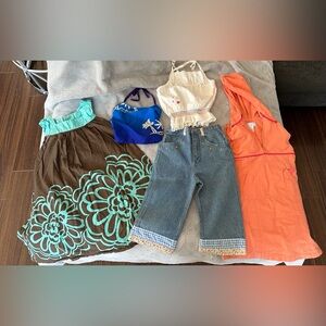 Girls bundle of clothes dresses, capris and tops size 4/5 4-5 4 5